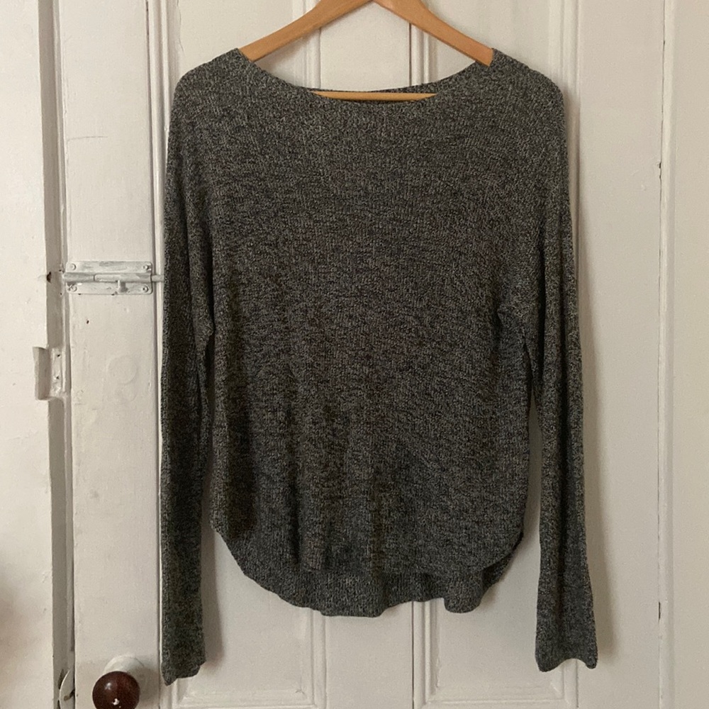 Express Boatneck Gray Sweater